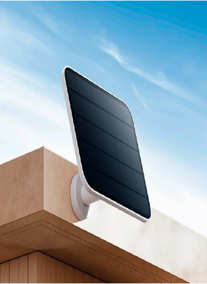 Xiaomi - Xiaomi BW Series Outdoor Camera Solar Panel, 5W High Power Load, USB-C Waterproof Connector, IP66 Dust And Water-Resistance, 3m Extension Cord, MJSXJ10BY- White - Image 1