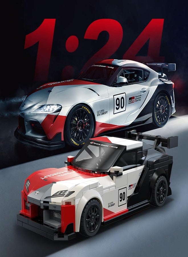 كادا سيارة تويوتا GR سوبرا GT4 من CaDA C55041W، نموذج سيارة سباق GT مرخص رسميًا بمقياس 1:24، 324 قطعة للبالغين والمراهقين - Image 3