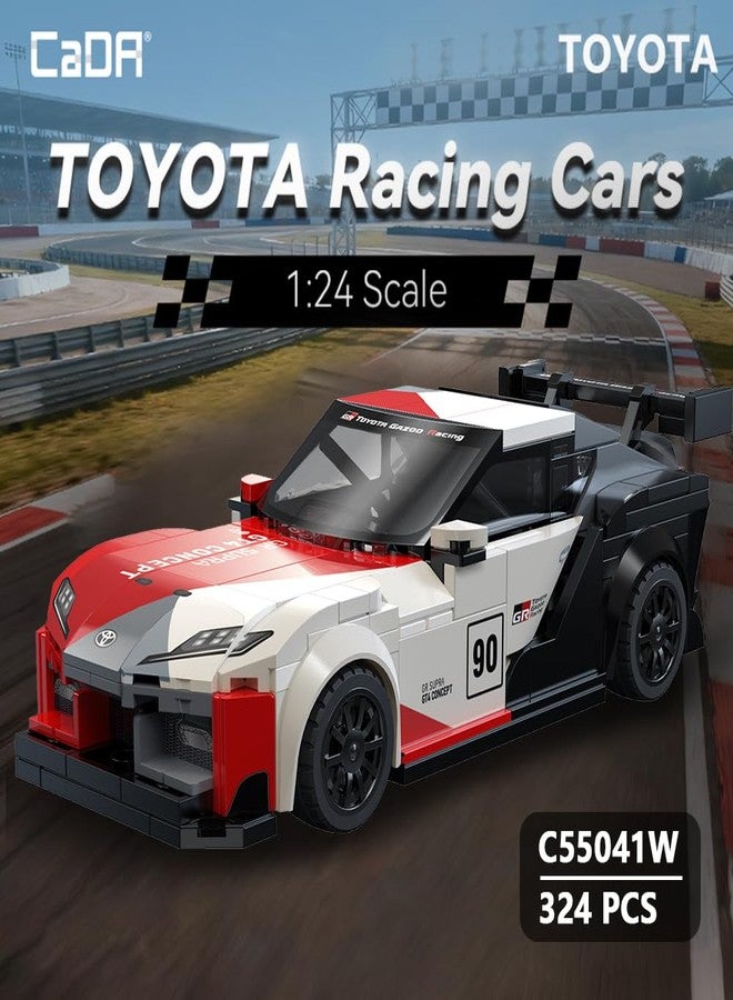 كادا سيارة تويوتا GR سوبرا GT4 من CaDA C55041W، نموذج سيارة سباق GT مرخص رسميًا بمقياس 1:24، 324 قطعة للبالغين والمراهقين - Image 2