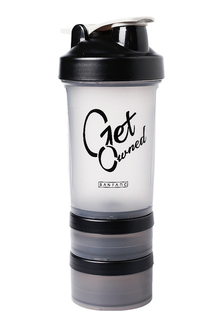 غت 500 مل زجاجة شاكر الرياضة المحمولة,زجاجة بلاستيكية خالية من BPA,500 مل مسحوق البروتين خلط زجاجات الشرب التسلق في الهواء الطلق - Image 1