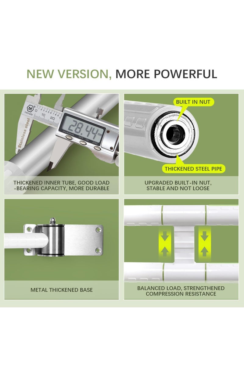 دوميني مقبض المرحاض، قضبان أمان قابلة للطي لكبار السن، مقبض قابل للطي لذوي الاحتياجات الخاصة مع قبضة مانعة للانزلاق لكبار السن والحوامل والمعاقين والإصابات - Image 2