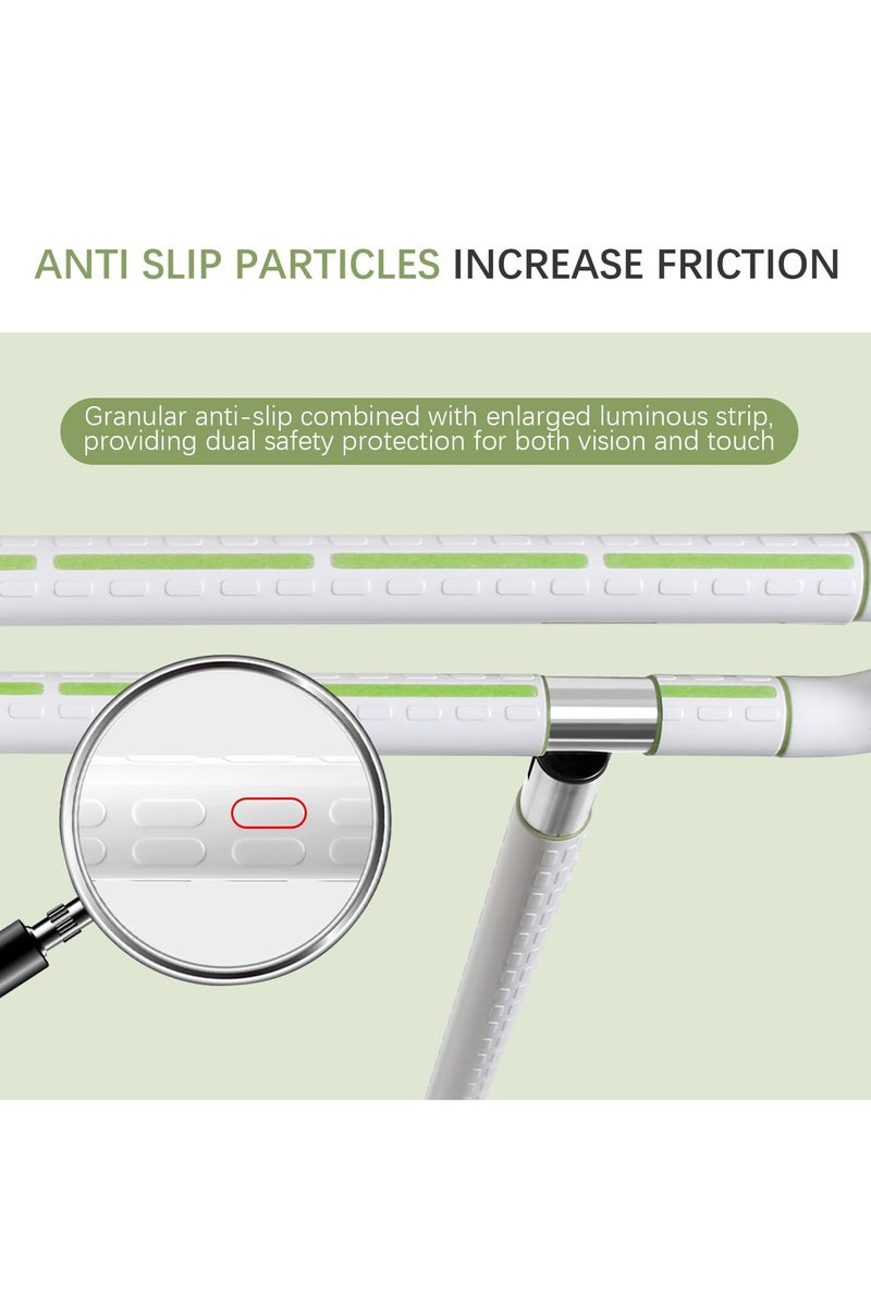دوميني مقبض المرحاض، قضبان أمان قابلة للطي لكبار السن، مقبض قابل للطي لذوي الاحتياجات الخاصة مع قبضة مانعة للانزلاق لكبار السن والحوامل والمعاقين والإصابات - Image 4