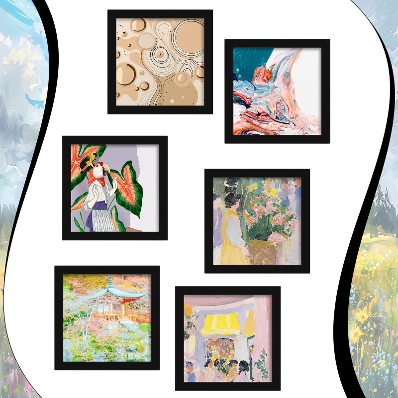 JOUTYFOR 8 Pack Diamond Painting Frames Magnetic Diamond Art Frames Self Adhesive Frames for Diamond Painting Pictures 12 x 12 Inch/ 30 x 30 cm Canvas Room Wall Window Door Decorations Accessories, Black - Image 5