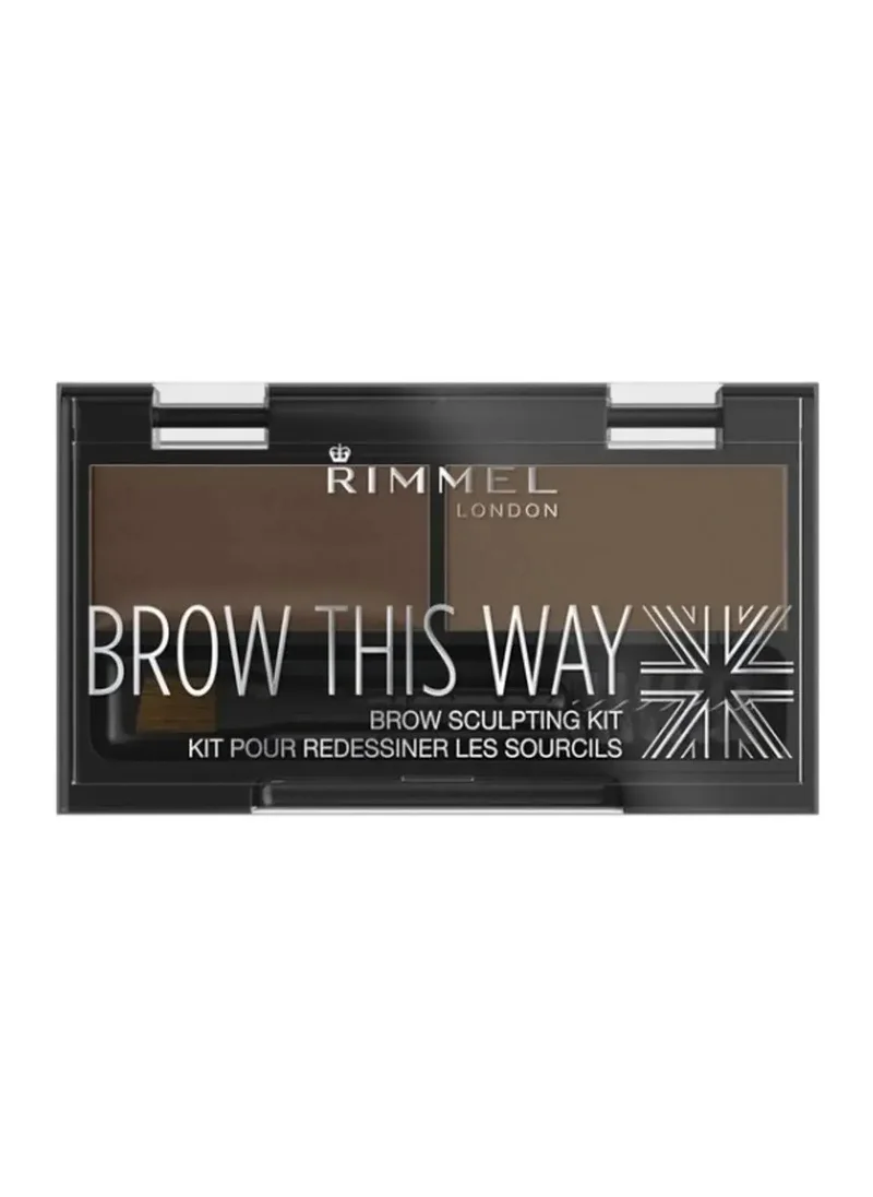 RIMMEL LONDON Rimmel London Brow This Way Eyebrow Sculpting Kit – 002 Medium Brown 1.3g