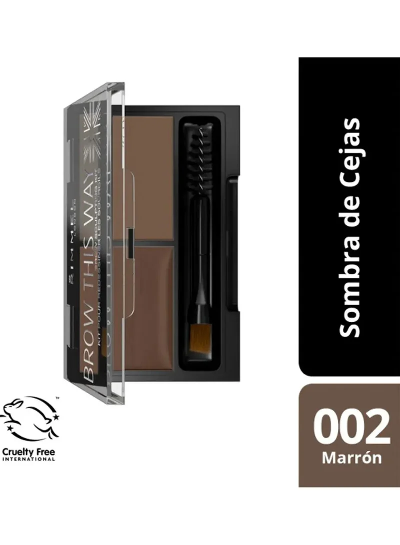RIMMEL LONDON Rimmel London Brow This Way Eyebrow Sculpting Kit – 002 Medium Brown 1.3g