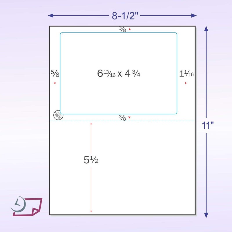 NextDayLabels - Click Ship Integrated Sticker with Tear Off Receipt, Designed for Printing Online Labels. 8-1/2"x11" with one Label 6.8125" x 4.75", Use for USPS, Ebay, Paypal, Etsy, ETC. (50 Labels) - Image 3