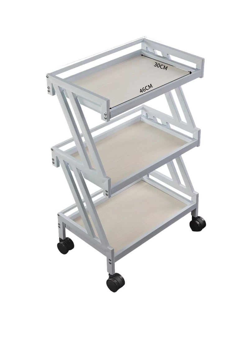 LA PERLA TECH  Professional Heavy Duty Storage Rolling Cart-Clinic- Dentist-Spa-Salon- Facial -Wax-Home Space Saver  - Image 1