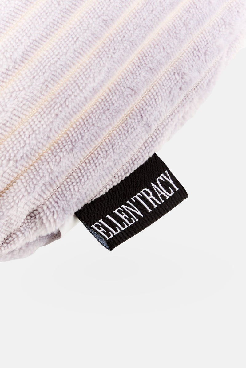 ELLEN TRACY Embossed Therapeutic Travel Pillow, Lavender - Image 3