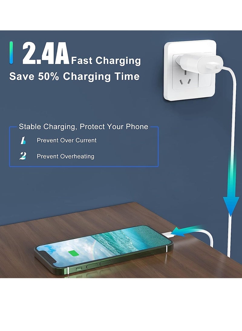 Raxoom iPhone Charger Cable 3Pack [Apple MFi Certified] Long Lightning to USB Cable 1 meter, Apple Fast Charging Lead for Apple iPhone 13 Pro/12 Pro Max/12 Mini/11/X/XS/XR/XS Max/8/8 Plus/7/6/iPad - Image 2