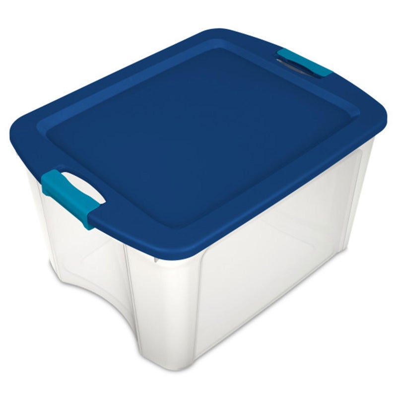 Sterilite 6Pack Latch and Carry Clear Plastic Storage Bins with Latching Lids and FullGrip Handles 18 Gallon