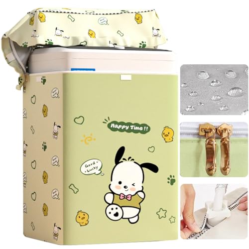 XDONEF Top Load Washing Machine Cover Waterproof Washer Dryer Cover with Zipper Dustproof Outdoor Full-Automatic Washer Protector Case Laundry Cover 22x22.8x36.2inch (Dog) - Image 1