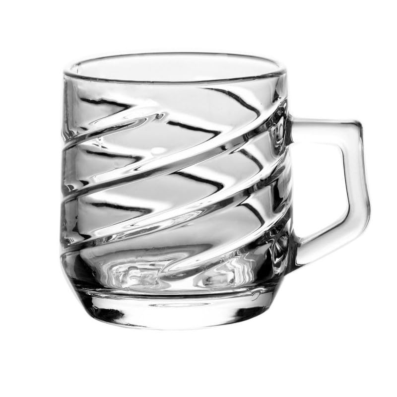 bellemax 200ML Premium Glass Tea and Coffee Cup Glass Mug, Transparent,Glass Cups Set for Milk Cup, Hot/Cold Drinks Cups, Herbal Tea, Green Tea, Lemon Tea Cup Set of (6) - Image 4
