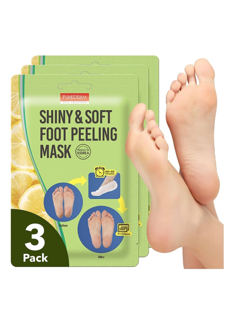 Purederm Shiny and Soft Foot Peeling Mask Trio Unveil Smooth and Radiant Feet with a Pack of 3 - Image 1