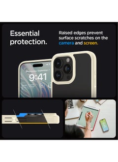 Spigen غطاء حماية هجين للغاية متوافق مع هاتف iPhone 15 Pro Max - بيج صامت  - Image 5