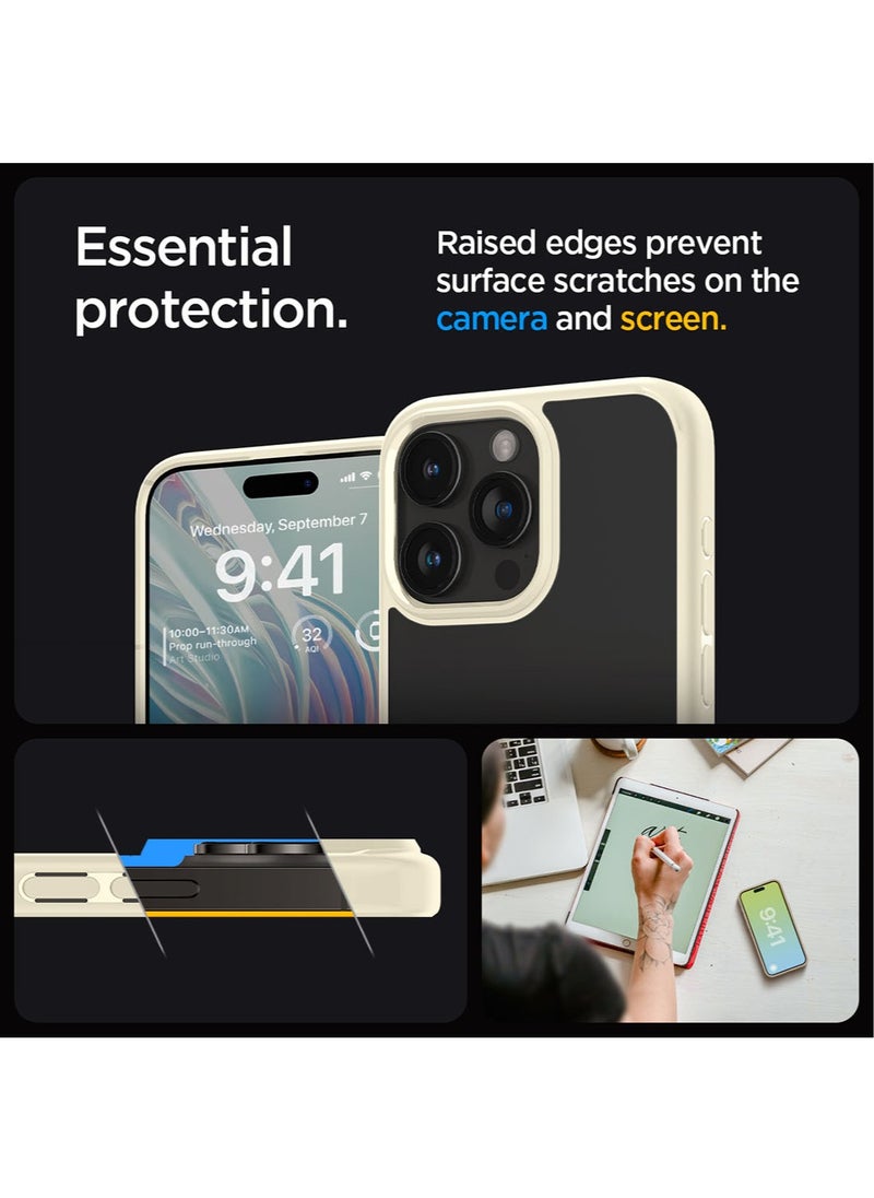 Spigen Ultra Hybrid Compatible With iPhone 15 Pro Max Case Cover - Mute Beige  - Image 5