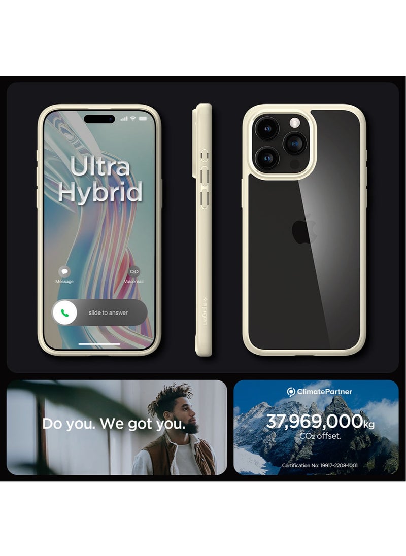 Spigen - Ultra Hybrid Compatible With iPhone 15 Pro Max Case Cover - Mute Beige - Image 1