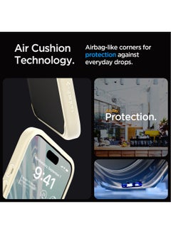 Spigen غطاء حماية هجين للغاية متوافق مع هاتف iPhone 15 Pro Max - بيج صامت  - Image 4
