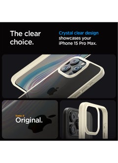 Spigen غطاء حماية هجين للغاية متوافق مع هاتف iPhone 15 Pro Max - بيج صامت  - Image 3