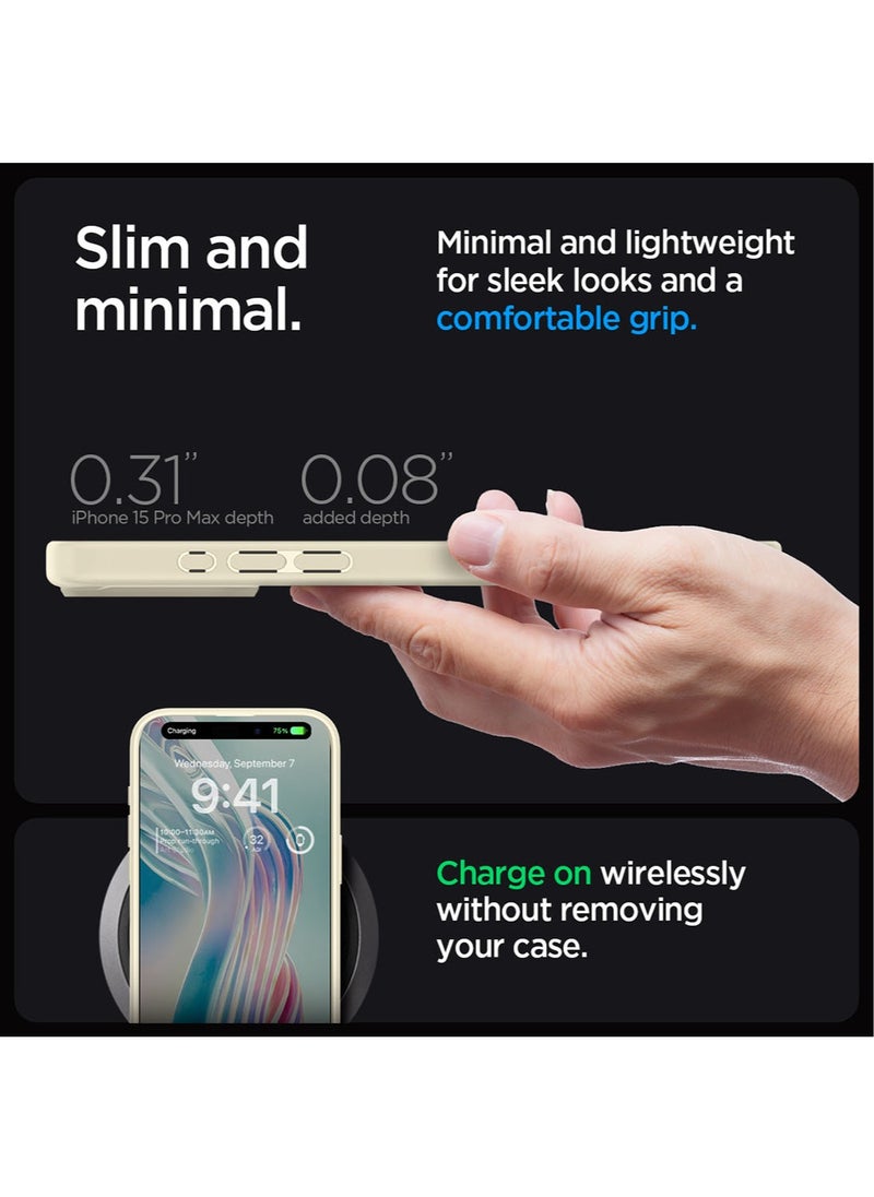 Spigen - Ultra Hybrid Compatible With iPhone 15 Pro Max Case Cover - Mute Beige - Image 1