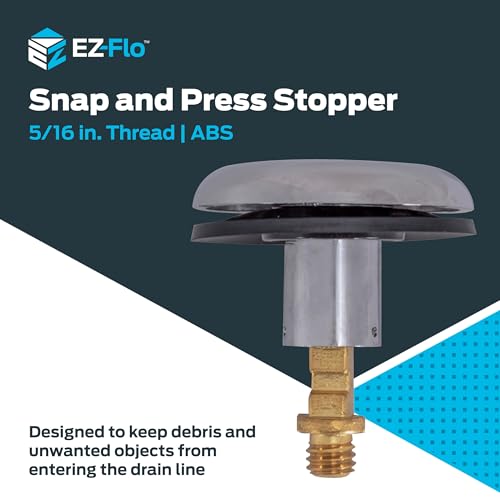 EZ-FLO سدادة قابلة للضغط مع ختم مطاطي، خيط 3/8 بوصة، مطلي بالكروم، 35240 - Image 2