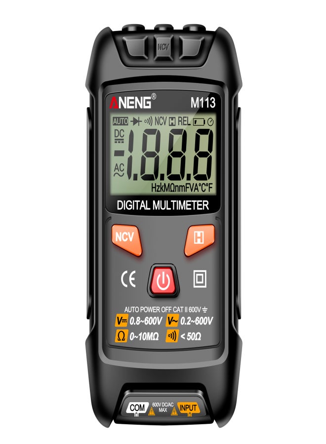 ANENG M113 Digital Mini Multimeter Tester Intelligent AC/DC Voltage Meter 1999 Counts LCD Voltage Resistance Meter Tester with NCV Data Hold Auto Ranging for Line On/Off Detection - Image 1
