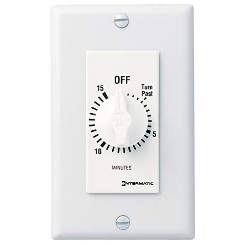 Intermatic FD15MWC 15-Minute Countdown Wall Timer for Fans and Lights, White - Image 1