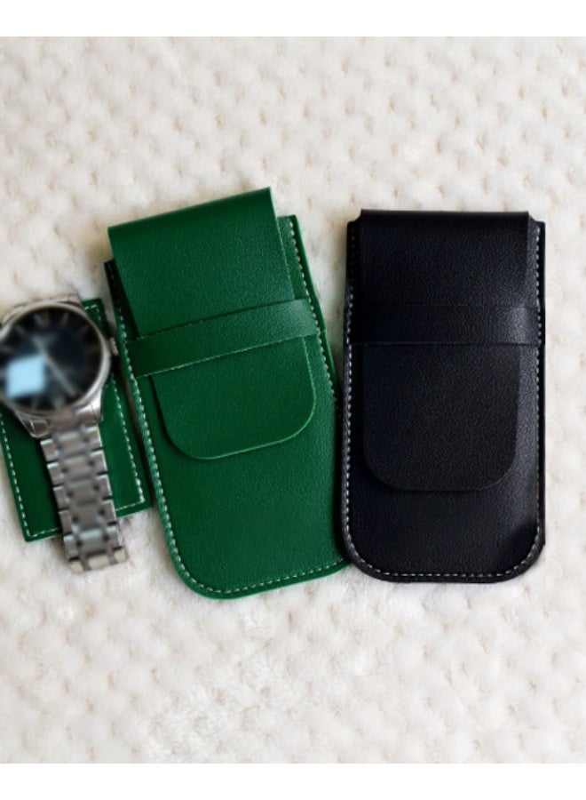 2PCS PU Leather Watch Travel Case, Portable Watch Pouch & Organizer for Men & Women, Travel & Business - Image 1
