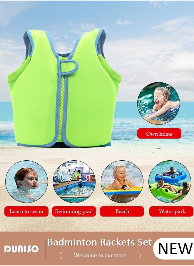 DUNISO Kids Swim Vest Float For Toddler,Floating Jackets Training Vest For Boys And Girls,Easy On And Off Swimming Pool Vest Aid For Age 2-6 Years,Learn To Swim Jacket With Zipper And Velcro  - Image 1