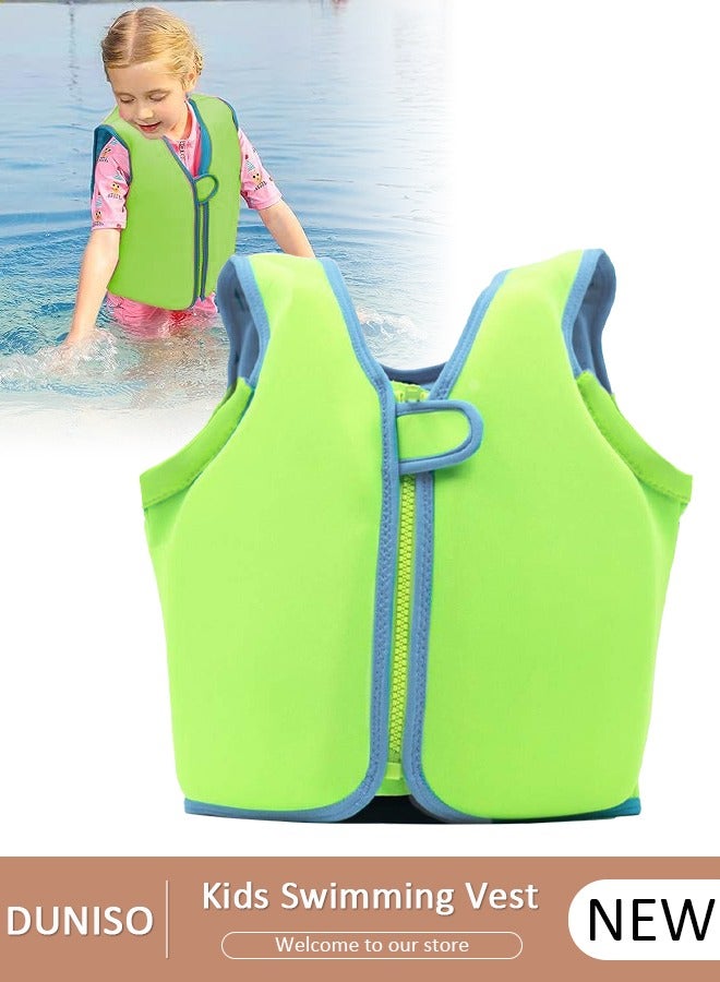 DUNISO Kids Swim Vest Float For Toddler,Floating Jackets Training Vest For Boys And Girls,Easy On And Off Swimming Pool Vest Aid For Age 2-6 Years,Learn To Swim Jacket With Zipper And Velcro - Image 1