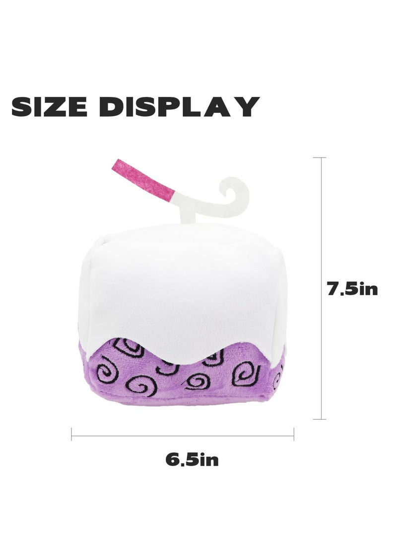 Blox Fruits Plush Doll - 6 Inch Soft Stuffed Animal Toy, Cute Hugging Pillow, Collectible Gift for Kids and Adults, Perfect for Birthdays (Dough) - Purple and White Design - pzsku/Z786DB3B03E8C62EF560CZ/45/_/1723026327/c18cf8cd-ed4c-4cb1-b8af-867759a5c11f