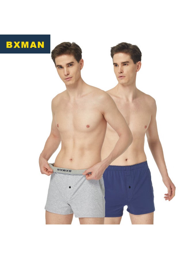 Bxman سراويل داخلية فضفاضة للرجال، سراويل قطنية محبوكة، سراويل داخلية مرنة، 2 قطعة Sk0208 175l - Image 1