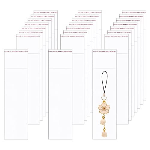 BornFeel Long Adhesive Cellophane Bags 300pcs 2'' x 6" Clear Resealable Cello Bags Plastic Self Sealing Bags 1mil for Candy Gifts Favors Pen Key Chain Jewelery Samples - Image 1
