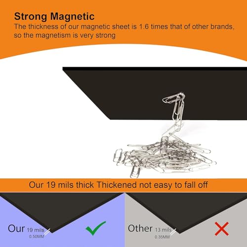 BFANGZ 10Pcs Large Magnetic Sheets with Adhesive Backing Flexible Strong Magnet Paper for Crafts Photos and Die Storage Easy to Cut (10Pcs, A4 Size 12×8.5inch) - Image 3
