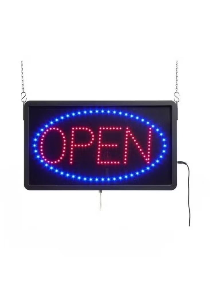 لافتة LED مضيئة مفتوح للأعمال، لوحة إعلانية كهربائية للمحلات التجارية والمتاجر والمطاعم والمقاهي - Image 1