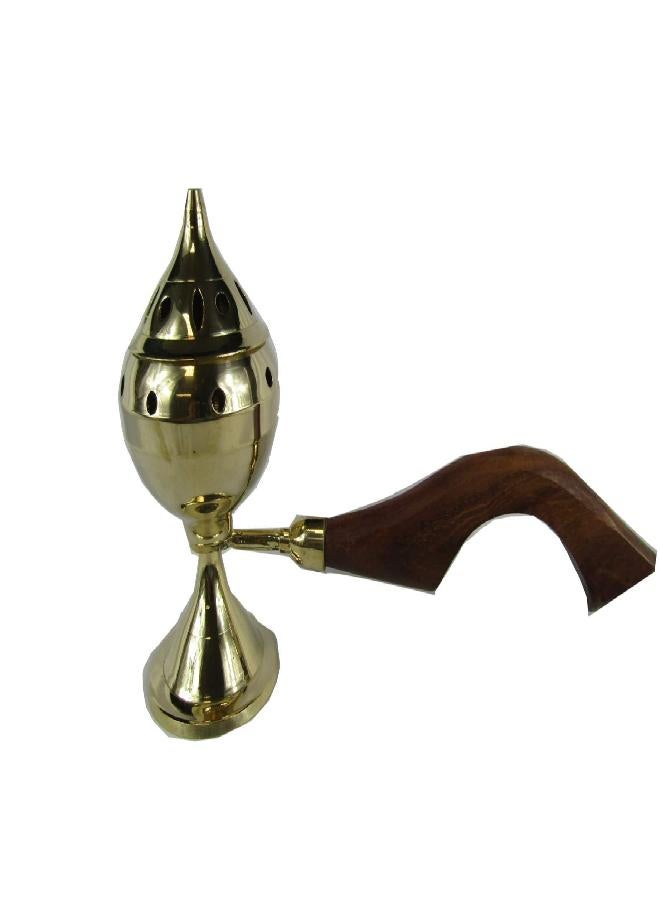 CircuitOffice Incense Burner for Purifying, Cleansing, Healing, Metaphysical, Meditation and Wicca (5" Brass Censer Burner with Handle) - Image 3