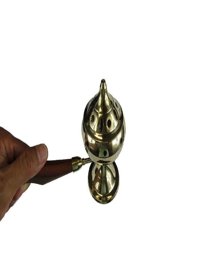 CircuitOffice Incense Burner for Purifying, Cleansing, Healing, Metaphysical, Meditation and Wicca (5" Brass Censer Burner with Handle) - Image 5