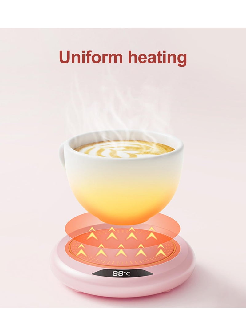 SYOSI Coffee Mug Warmer for Desk, Smart Coffee Warmer with 3 Temperature Settings, Coffee Cup Warmer for Desk, Coffee Warmer for Desk Auto Shut Off ,Smart Mug Warmer, Cup Warmer for Coffee (Pink) - Image 5