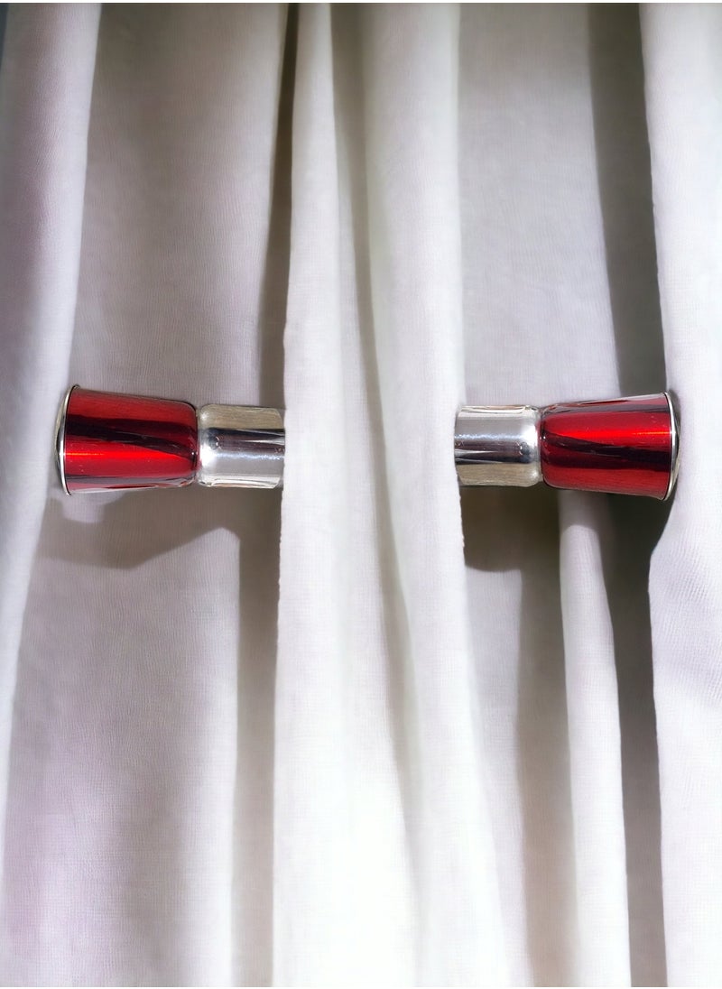 UPSCALE Set of 2 Curtain Finials with 2 side supporters for 25mm Curtain Rod|Stainless Steel Curtain Bracket|Curtain Accessories for Doors and Windows|Curtain Fittings|Curtain Holders  - Image 2