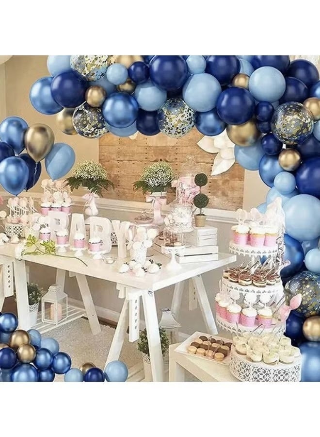 Trendiva 56 PCS Navy Blue Balloons Set with Gold Confetti Balloons for Birthday Party Decorations, Baby Shower, Bridal Shower, Wedding, Anniversary, Blue Theme Party Supplies & Balloon Decoration Kit - Image 4