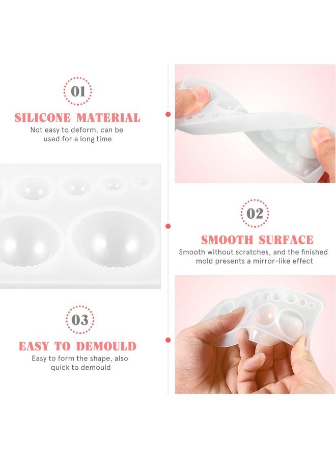 klarako Cabochon Gem Silicone Mold Round Resin Epoxy Pendant Mold for Earrings Jewelry Making Casting DIY Craft  - Image 1