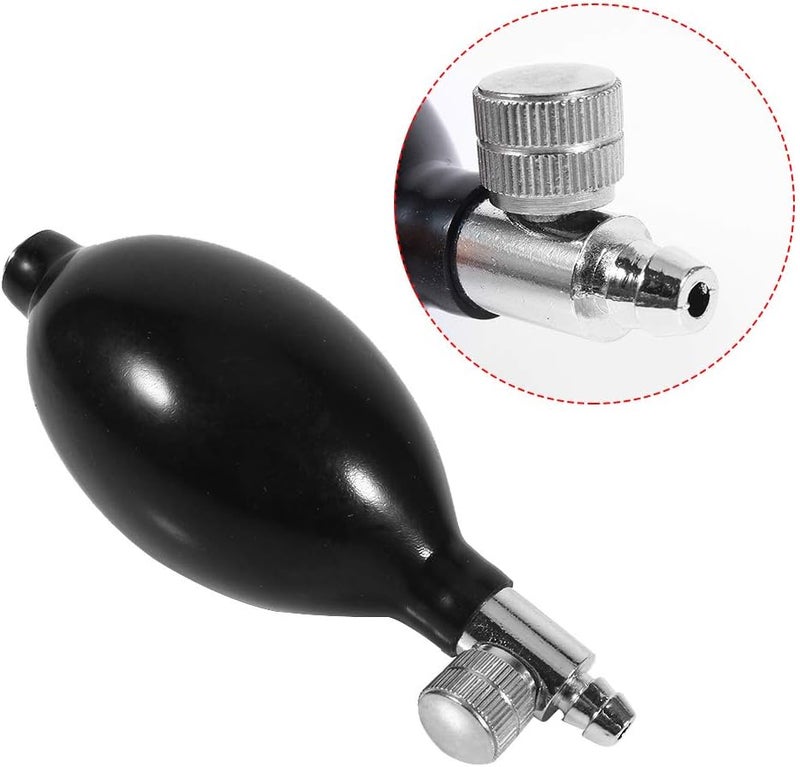DEWIN Sphygmomanometer Bulb Replacement Manual Inflation Blood Pressure Latex Bulb with Air Release Valve Black - Image 4