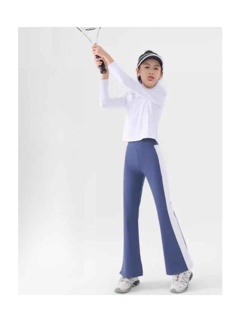 Children's Quick Drying Clothes Yoga Badminton Tennis Training Hooded Long Sleeved Sports Suit  - Image 2
