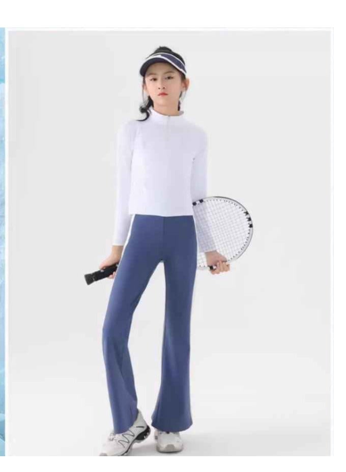 Children's Quick Drying Clothes Yoga Badminton Tennis Training Hooded Long Sleeved Sports Suit  - Image 4