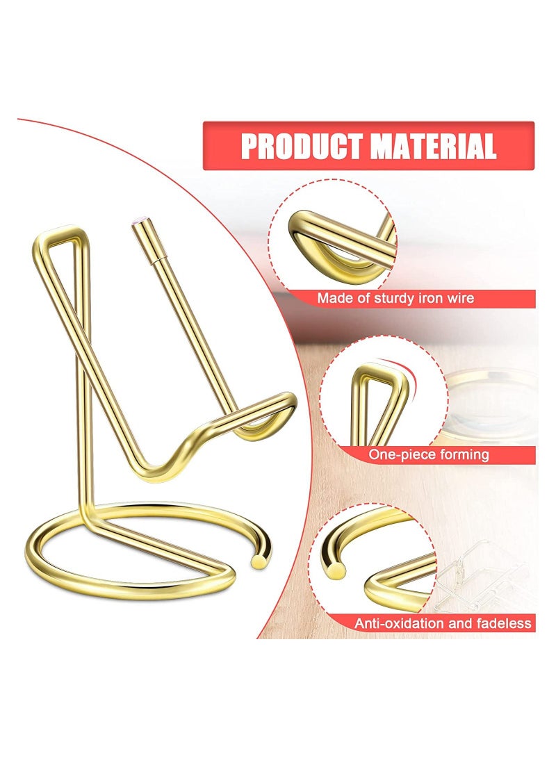 سيوسي حامل بطاقات الأعمال المعدنية للمكتب ، وحامل الهاتف الخلوي ، وحامل عرض بطاقات الاسم ، ومنظم بطاقات الاسم التجاري لسطح المكتب والمكتب يستخدم على سطح المكتب للنساء والرجال (ذهبي ، قطعتان) - Image 4