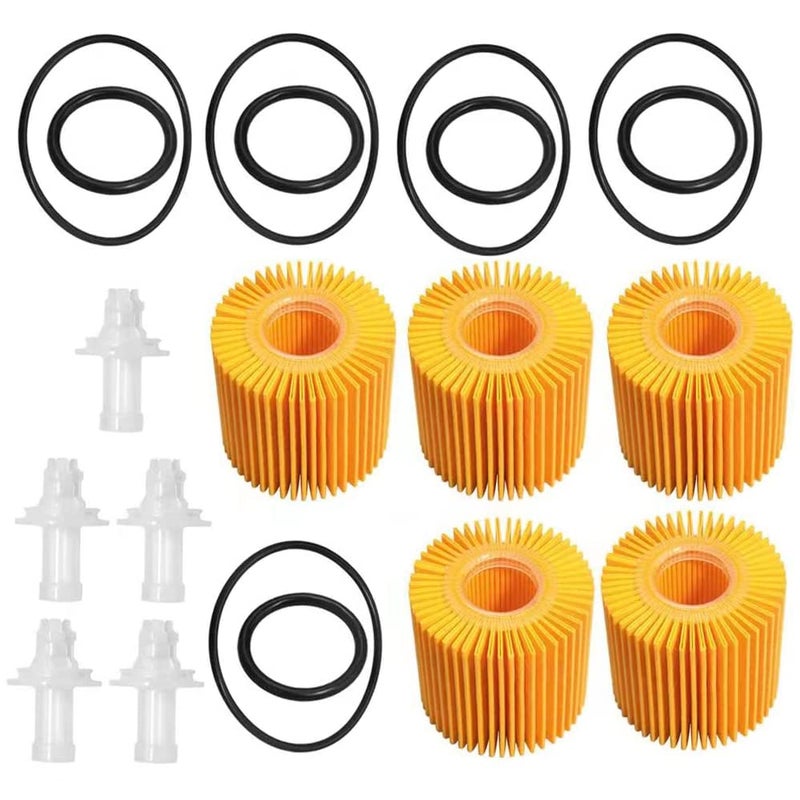 5Pack 04152YZZA1 0415231090 Engine Oil Filter Oil Filters for Toyota Avalon Camry RAV4 Highlander Sienna Lexus Tacoma Venza