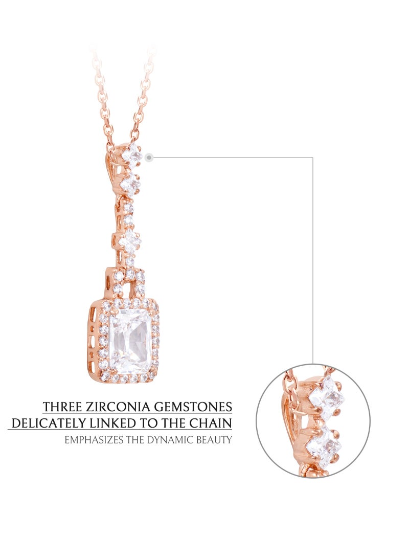 AWNL Eternal Blossom Women's Necklace - Pendant with CZ Diamond and Sterling Silver, Middle East Exclusive Collection - Image 4