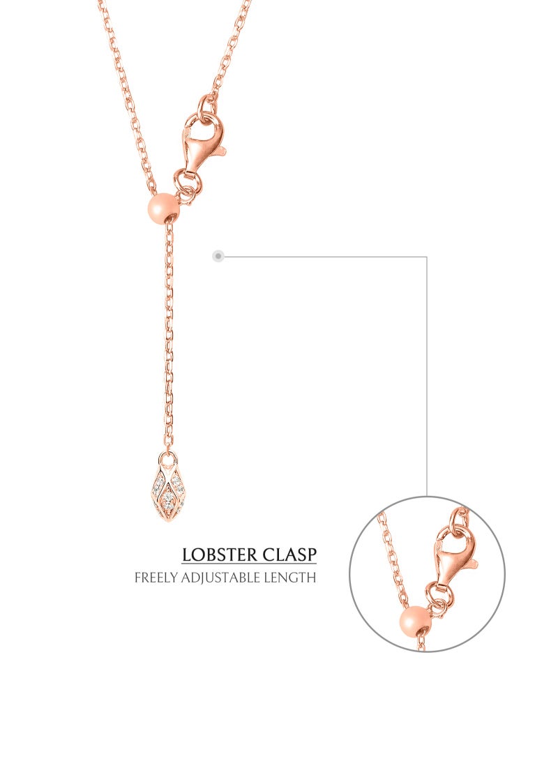 AWNL Eternal Blossom Women's Necklace - Pendant with CZ Diamond and Sterling Silver, Middle East Exclusive Collection - Image 5