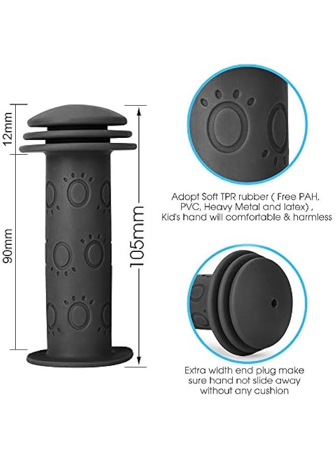 Generic Kids Bike Grips - 105mm Bicycle Handlebar Grips with Mushroom Pattern for Kid Bike, Kid Balance Bike, Kid Kick Scooter  - Image 3