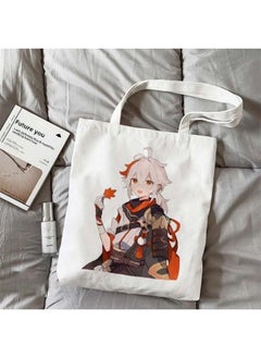 Original God Maple Leaf Surrounding Q Canvas Bag Cartoon Cute Student Schoolbag Secondary Diy High Color Value Shoulder Handbag-Specifications:Standard-Color:11 Ordinary Model-durable*/*no Zipper**