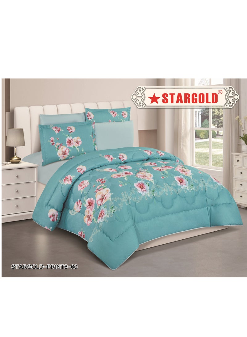 Stargold Super Soft Printed Comforter, 6pcs Set, Microfiber High-Quality Fabric, Stylish and Premium Design, Durable, Ideal For Home Bedroom 240X220CM - Image 2